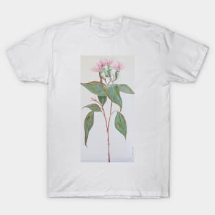 Pink Gumnut Stem - Beautiful Soft Flower T-Shirt